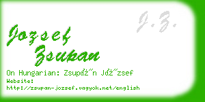 jozsef zsupan business card